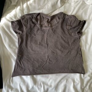 Lululemon Classic Purple Gray Crop Top Size 4